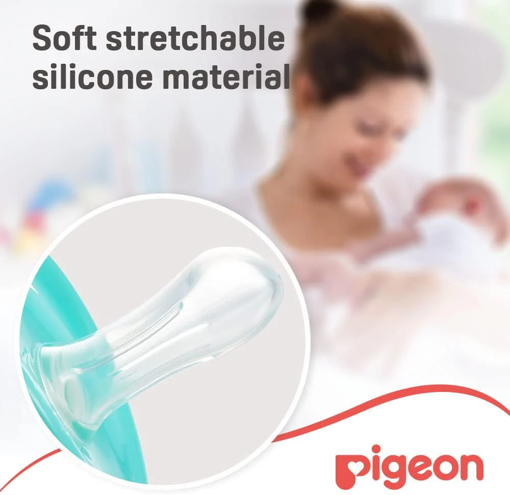 Pigeon Minilight Pacifier, Ultra Light Weight, Soft Silicone Nipple, More Air Flow, BPA Free, M Size for Unisex, 6+ Months, Clear - Image 3