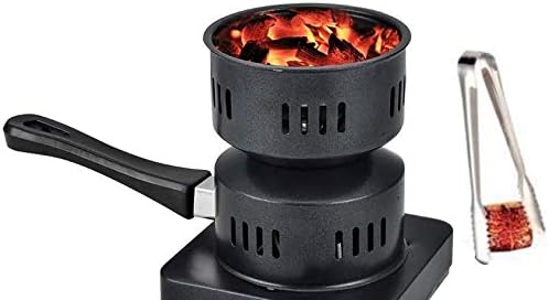 AKDC Electric Coal Starter Hookah Shisha Nargila Heater Stove Charcoal Burner BBQ New With(Color: Black,Steel) - Image 3