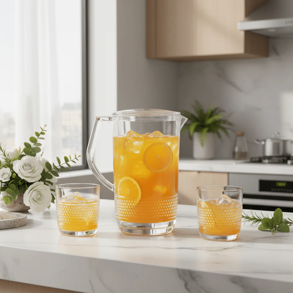 Elegance Collection Premium Clear Acrylic Water & Juice Jug – 2 Litre - Image 2