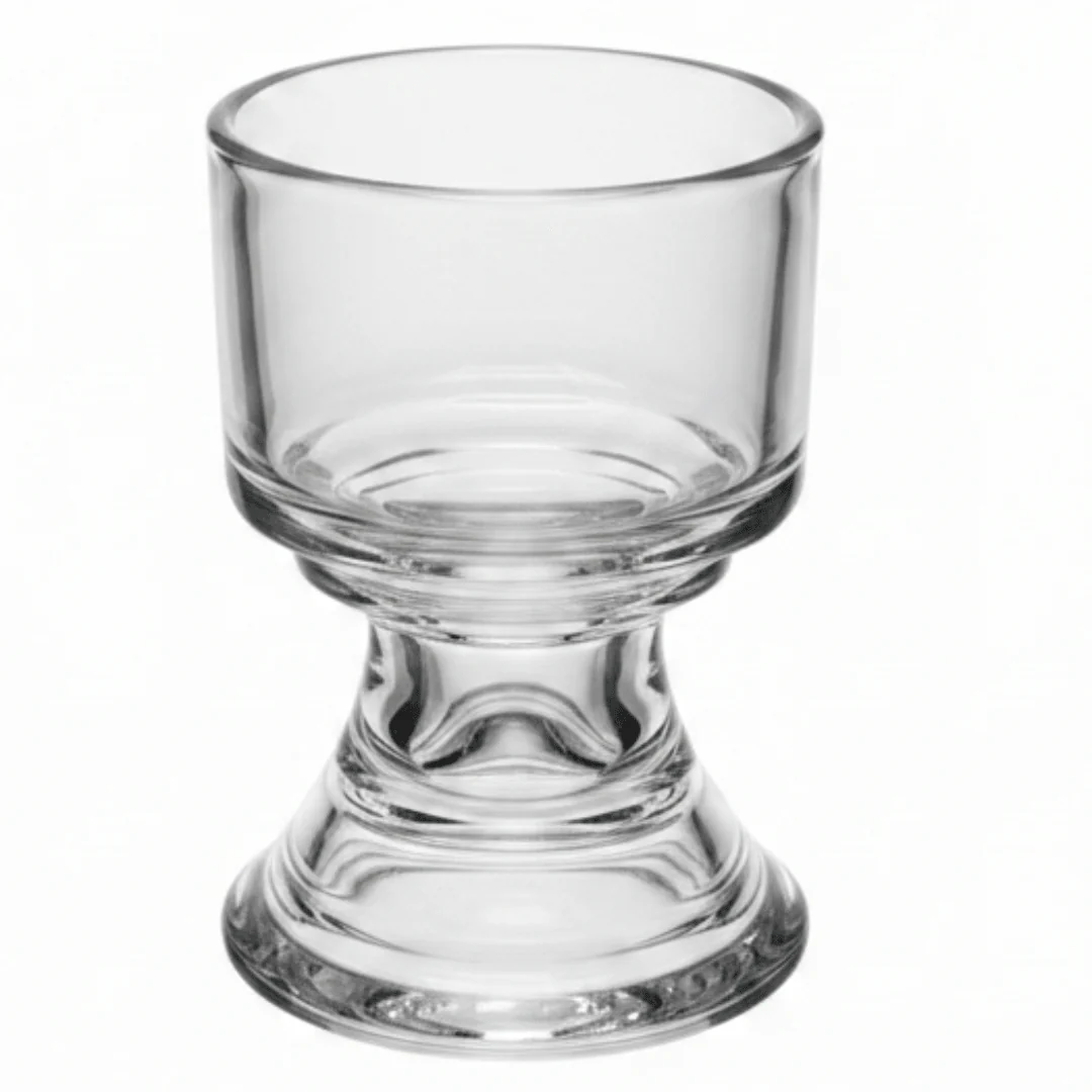 Elegant Glass Footed Candle Holder Stand for Stylish Modern Interior Decoration – 11cm