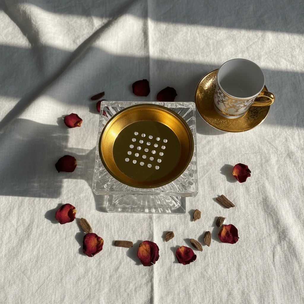 Elegant Crystal Glass Incense Burner — 8.5 × 8.5 cm - Image 3