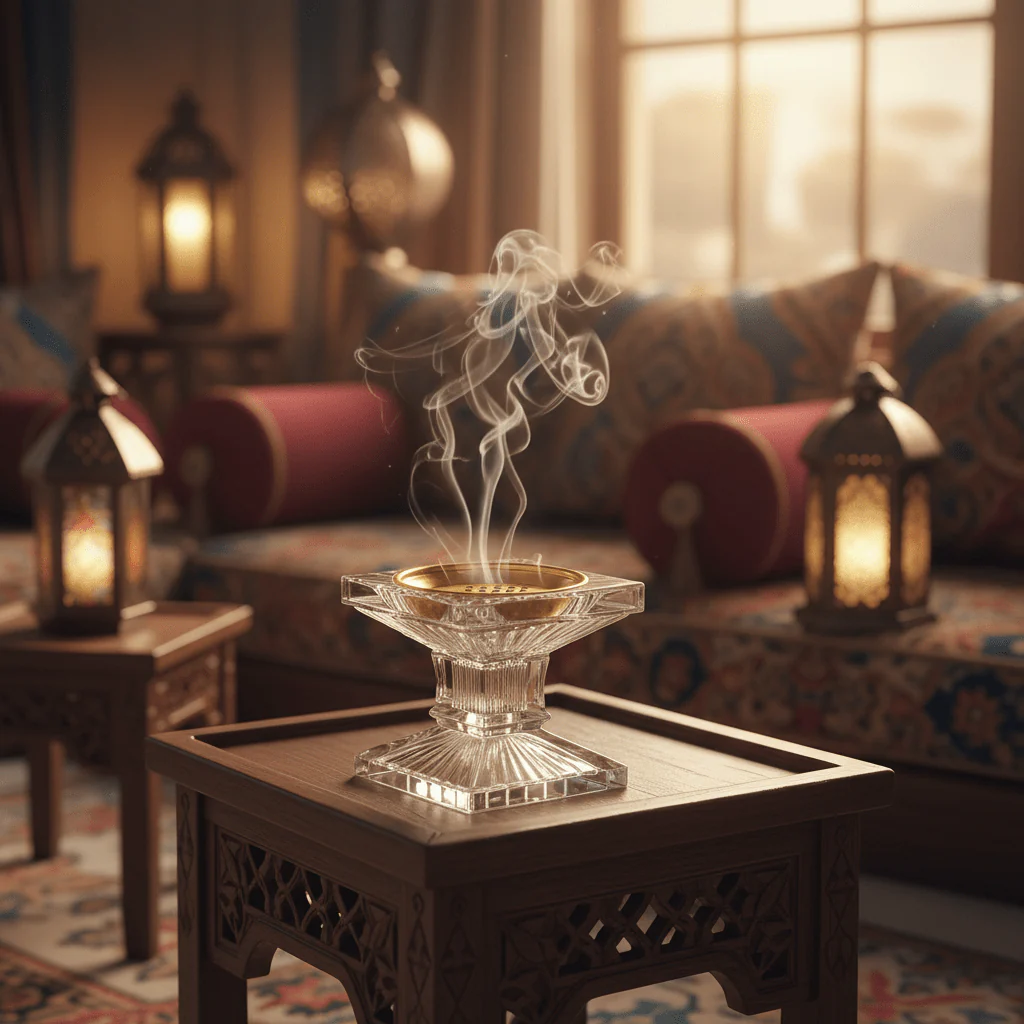 Elegant Crystal Glass Incense Burner — 8.5 × 8.5 cm - Image 4