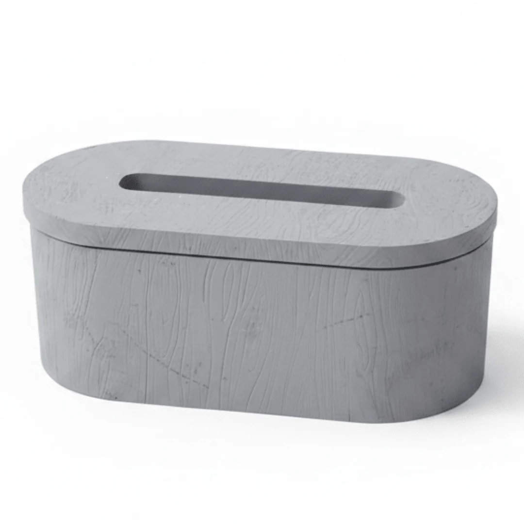 Elegant Grey Pop Tissue Holder with Modern Decorative Finish – Luxury Tissue Storage Box for Home & Office Use 21×10 cm