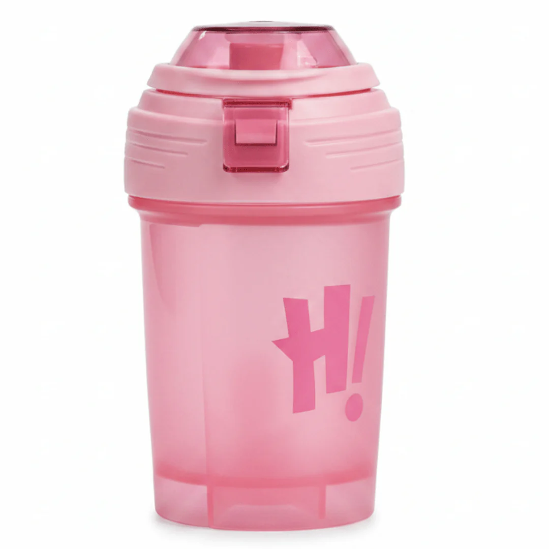 Elegant Pink Plastic Water Bottle with Decorative Hi Print Finish – 350 ml