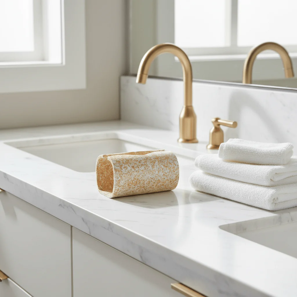 Elegant Speckled Gold & White Pop Tissue Holder with Luxury Decorative Finish – Modern Tissue Storage Box for Home and Office 19×10 cm - Image 3