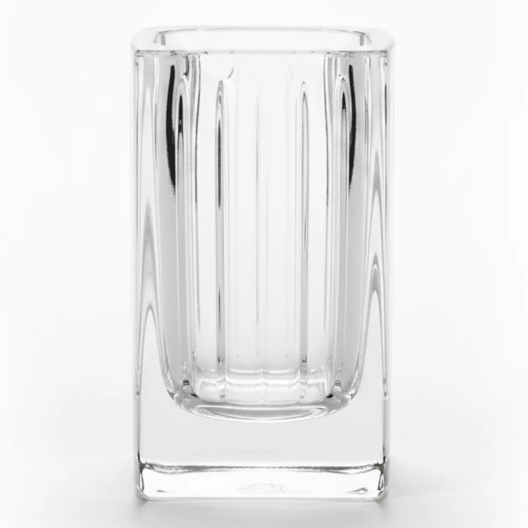 Elegant Transparent Glass Candle Holder for Modern Home Décor – 8cm