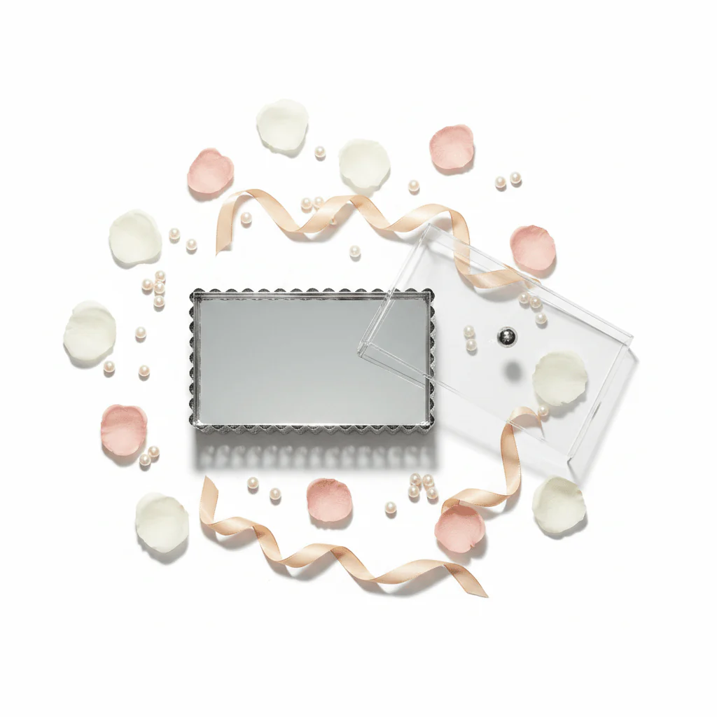 EliteServe Luxury Rectangle Silver Snack Presentation Tray with Clear Acrylic Cover – 29 × 16.5 cm - Image 4