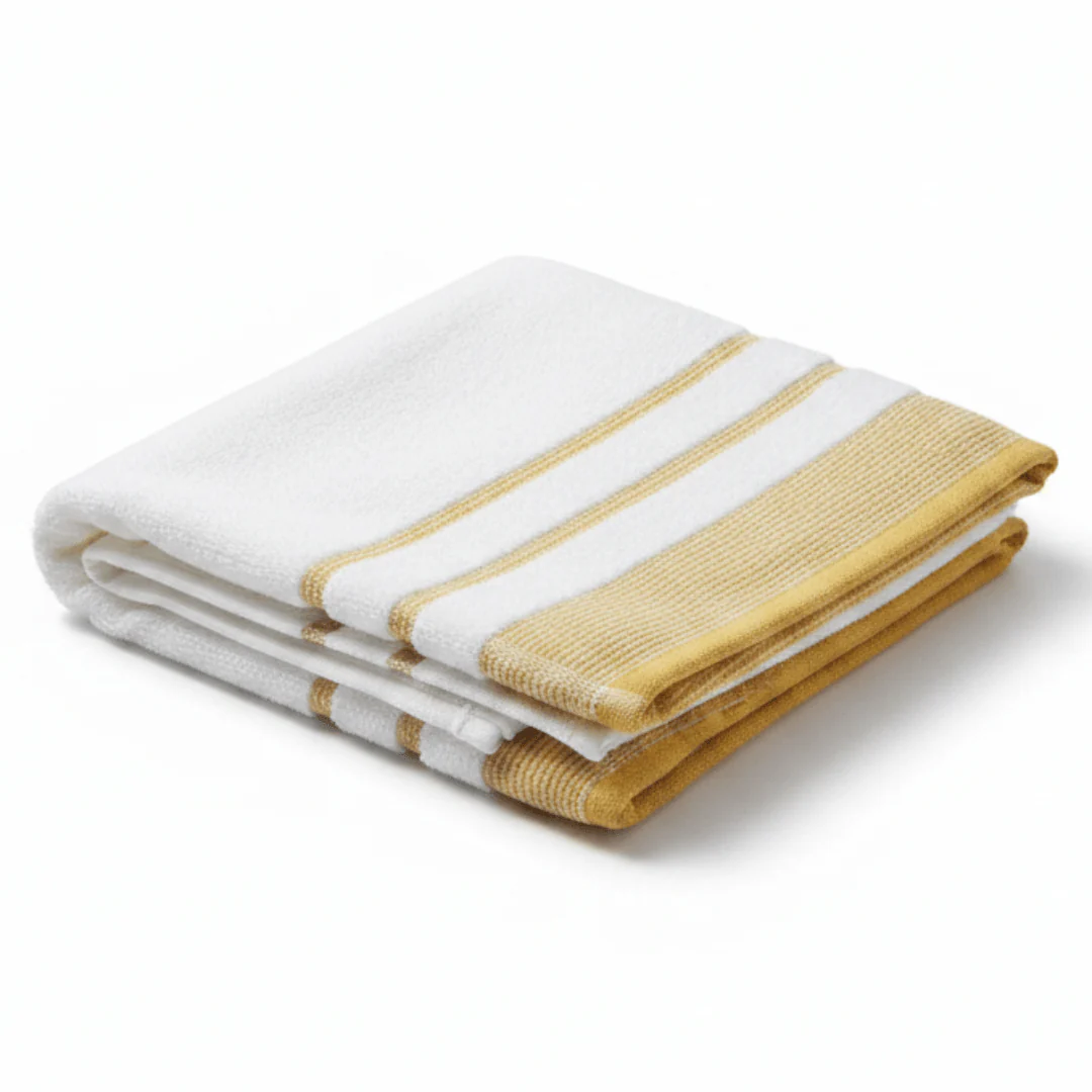 Elysian Hand Towel | White & Yellow | 50×90 cm