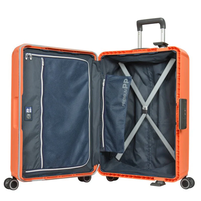 Eminent 28-Inch Shock-Resistant Polypropylene Checked Suitcase – Vibrant Orange Long-Trip Luggage - Image 2