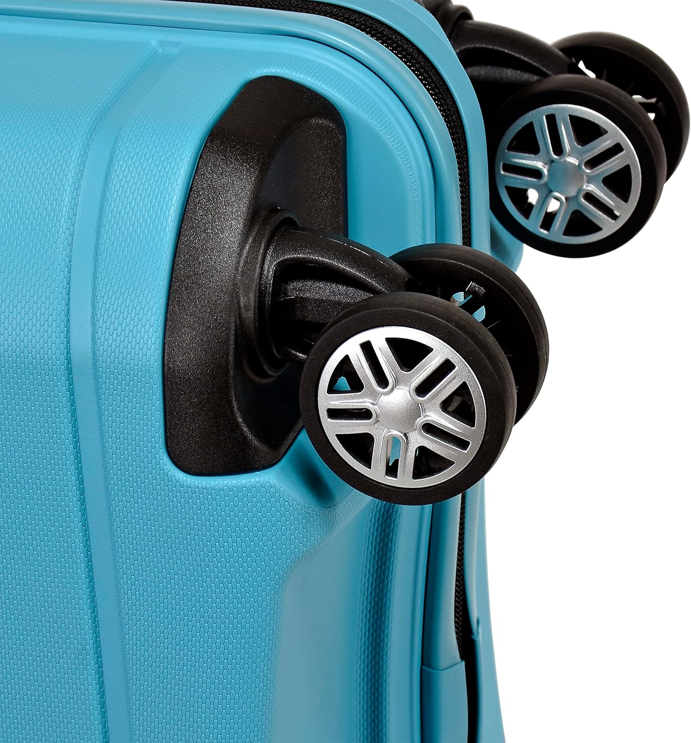 Eminent B0011 Hard-Shell Polypropylene Luggage – Lightweight Quiet-Wheel Suitcase with TSA Lock, Light Blue, 24-Inch - Image 5