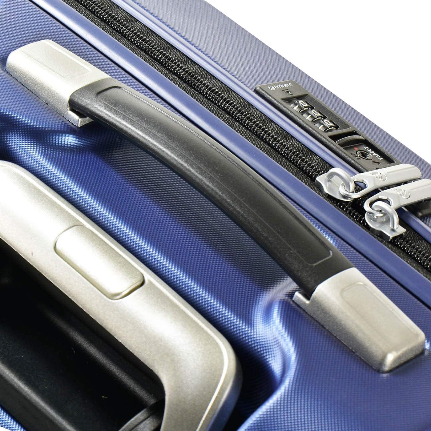 Eminent KH16 TPO Hard Case Checked Luggage – Lightweight 24-Inch Suitcase with Quiet 360° Wheels & TSA Lock, Aqua Blue - Image 2
