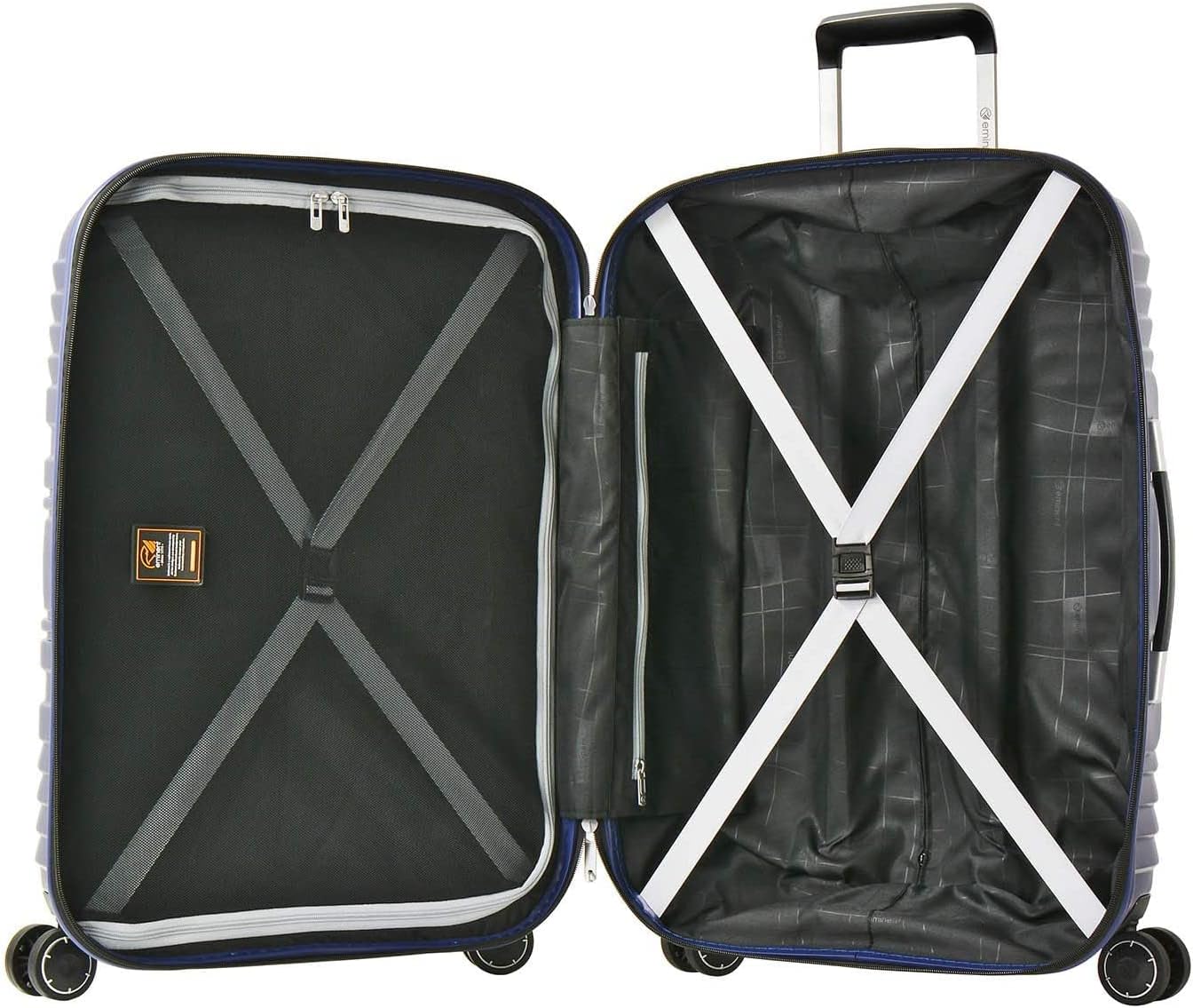 Eminent KH16 TPO Hard Case Checked Luggage – Lightweight 24-Inch Suitcase with Quiet 360° Wheels & TSA Lock, Aqua Blue - Image 6