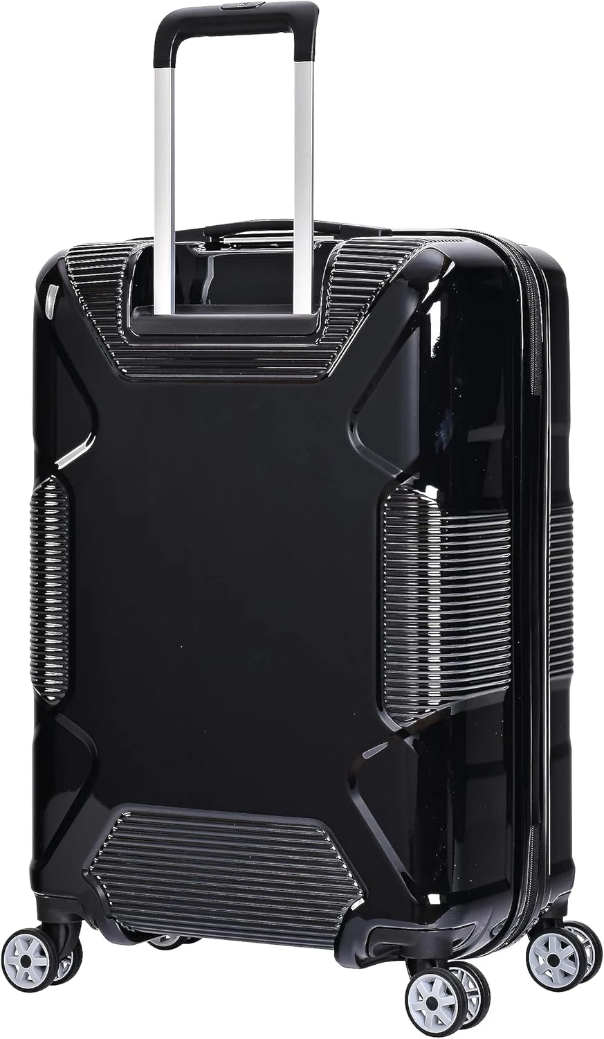 Eminent KJ84 Makrolon PC Checked Luggage – 360° Quiet Double Spinner Wheels & TSA Lock, Black, 24-Inch - Image 2