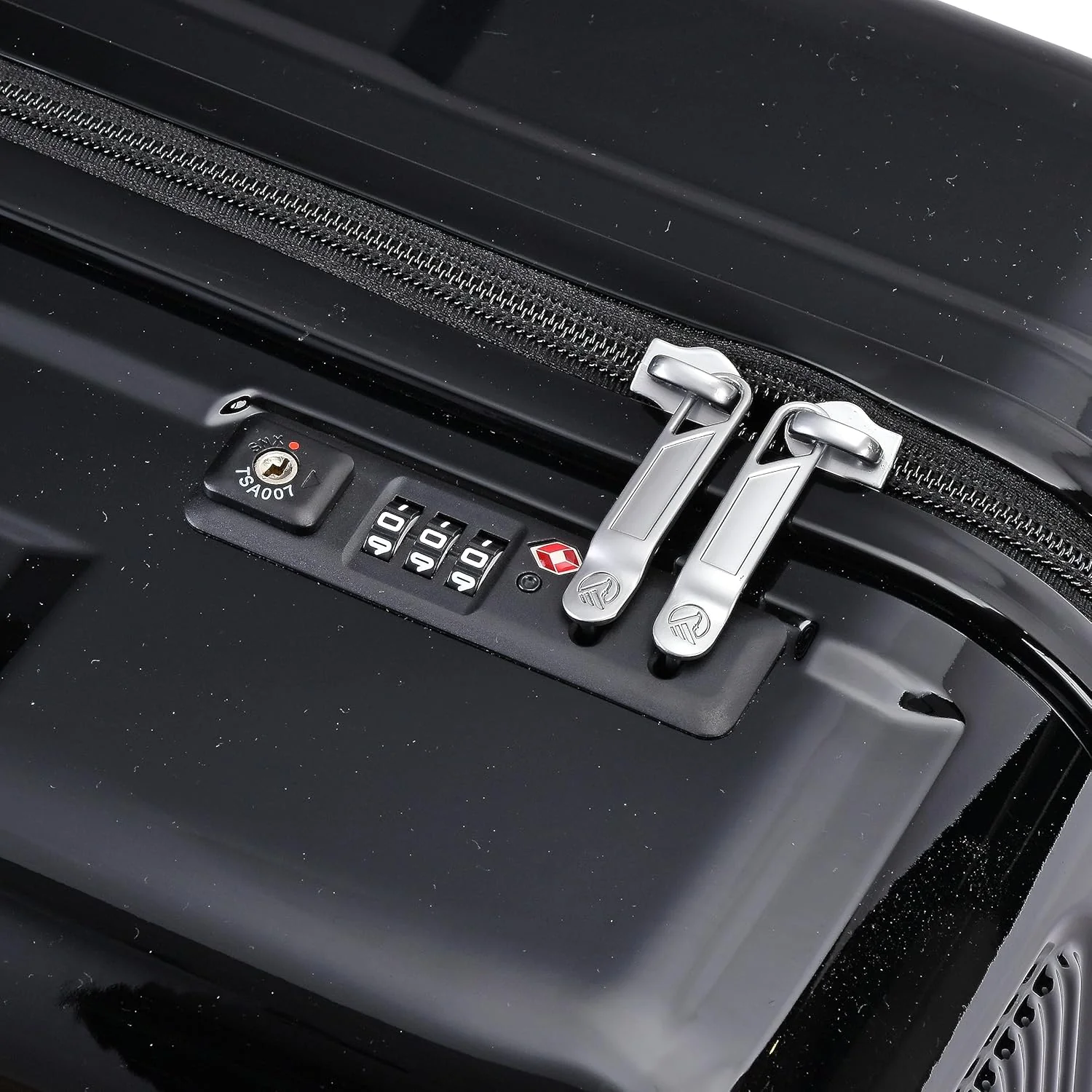 Eminent KJ84 Makrolon PC Checked Luggage – 360° Quiet Double Spinner Wheels & TSA Lock, Black, 24-Inch - Image 6