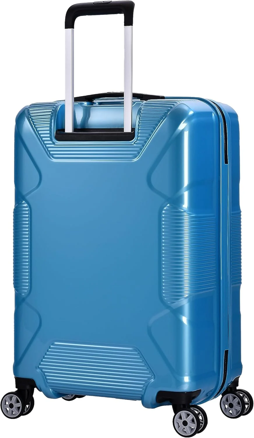 Eminent KJ84 Makrolon PC Checked Luggage – 360° Quiet Double Spinner Wheels & TSA Lock, Bright Blue, 24-Inch - Image 2