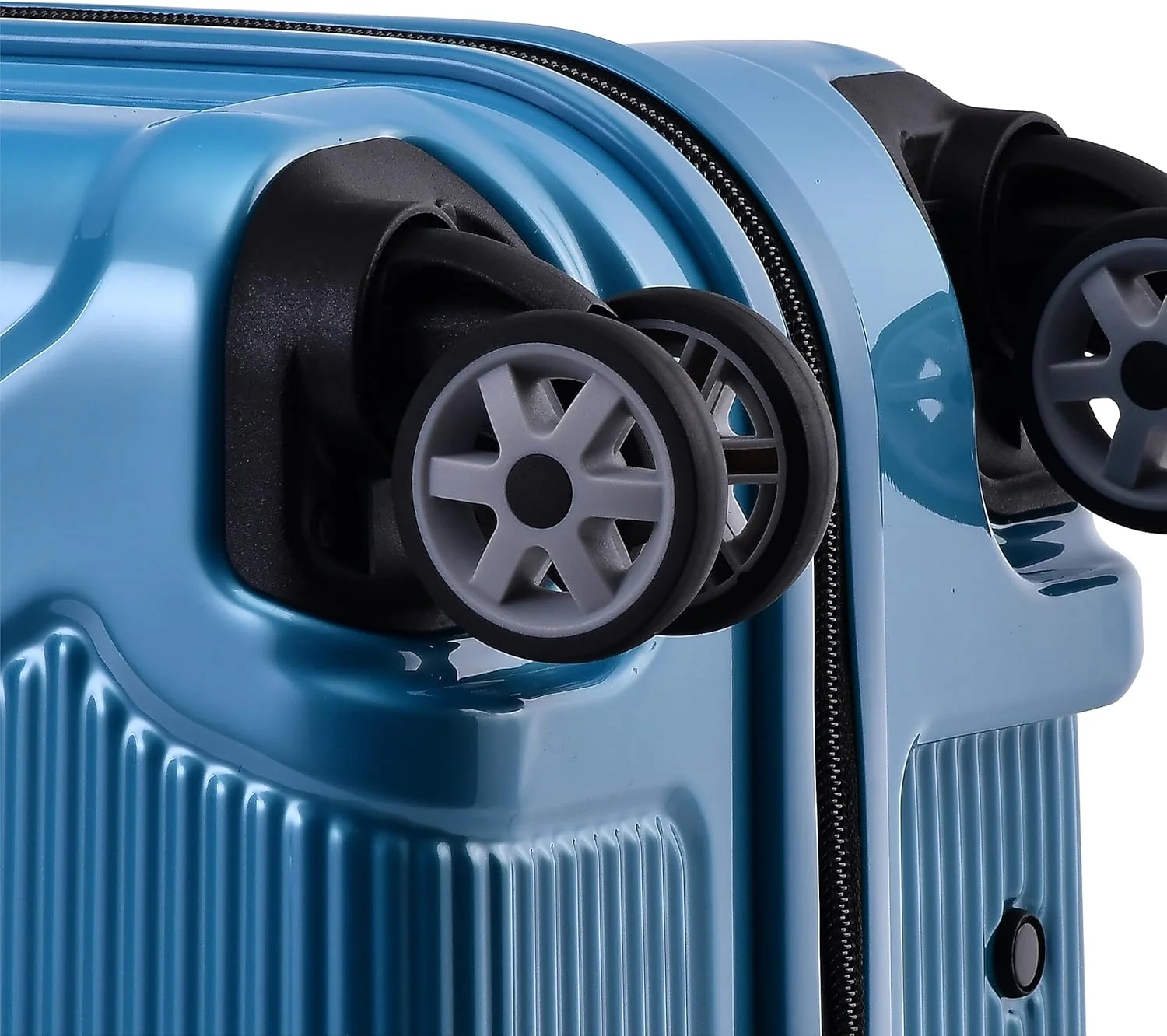 Eminent KJ84 Makrolon PC Checked Luggage – 360° Quiet Double Spinner Wheels & TSA Lock, Bright Blue, 24-Inch - Image 6