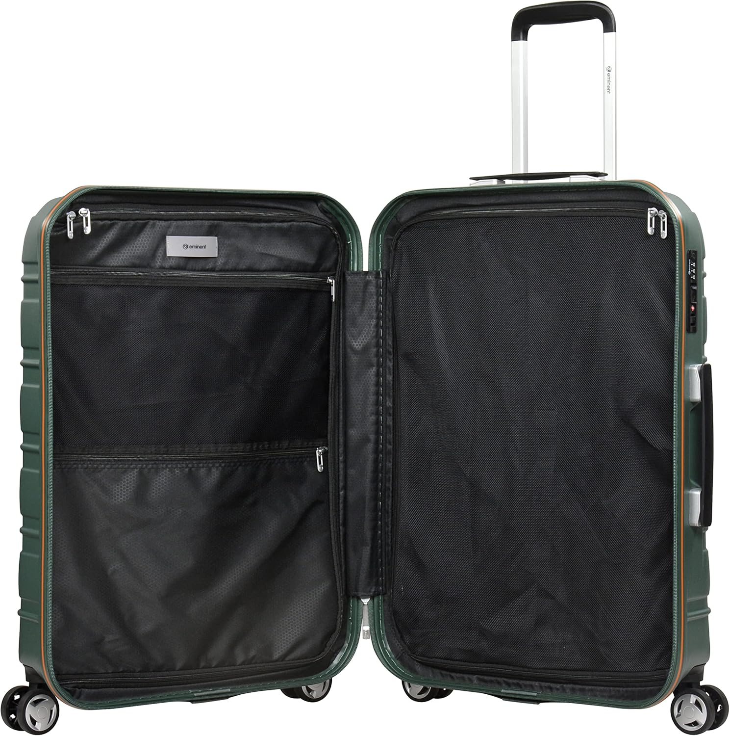Eminent KJ95 Polycarbonate Glam Hard Case – Lightweight Checked Luggage with Quiet Spinner Wheels & TSA Lock, Mallard Green, 24-Inch - Image 6