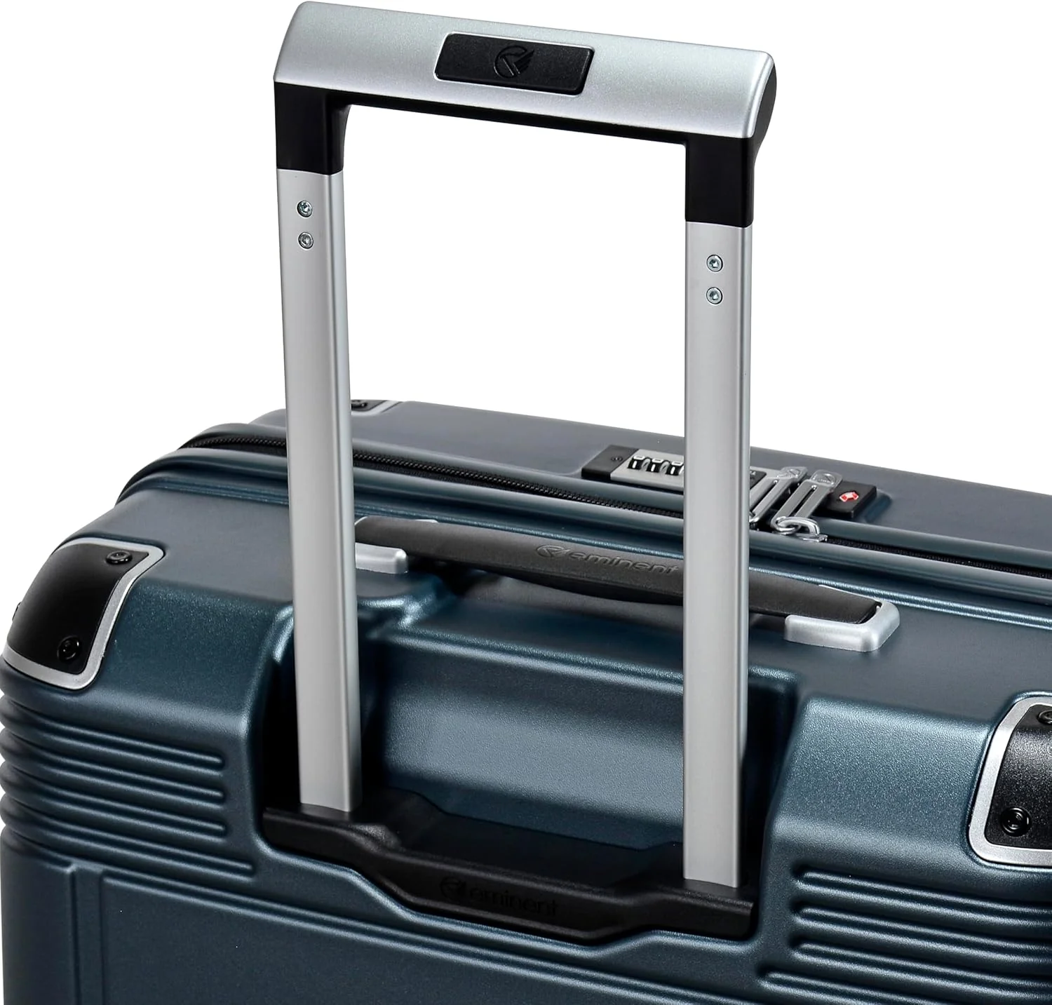 Eminent KK10 Makrolon Fashion Checked Suitcase – Smooth Double Spinner Wheels & TSA Lock, Graphite, 24-Inch - Image 3