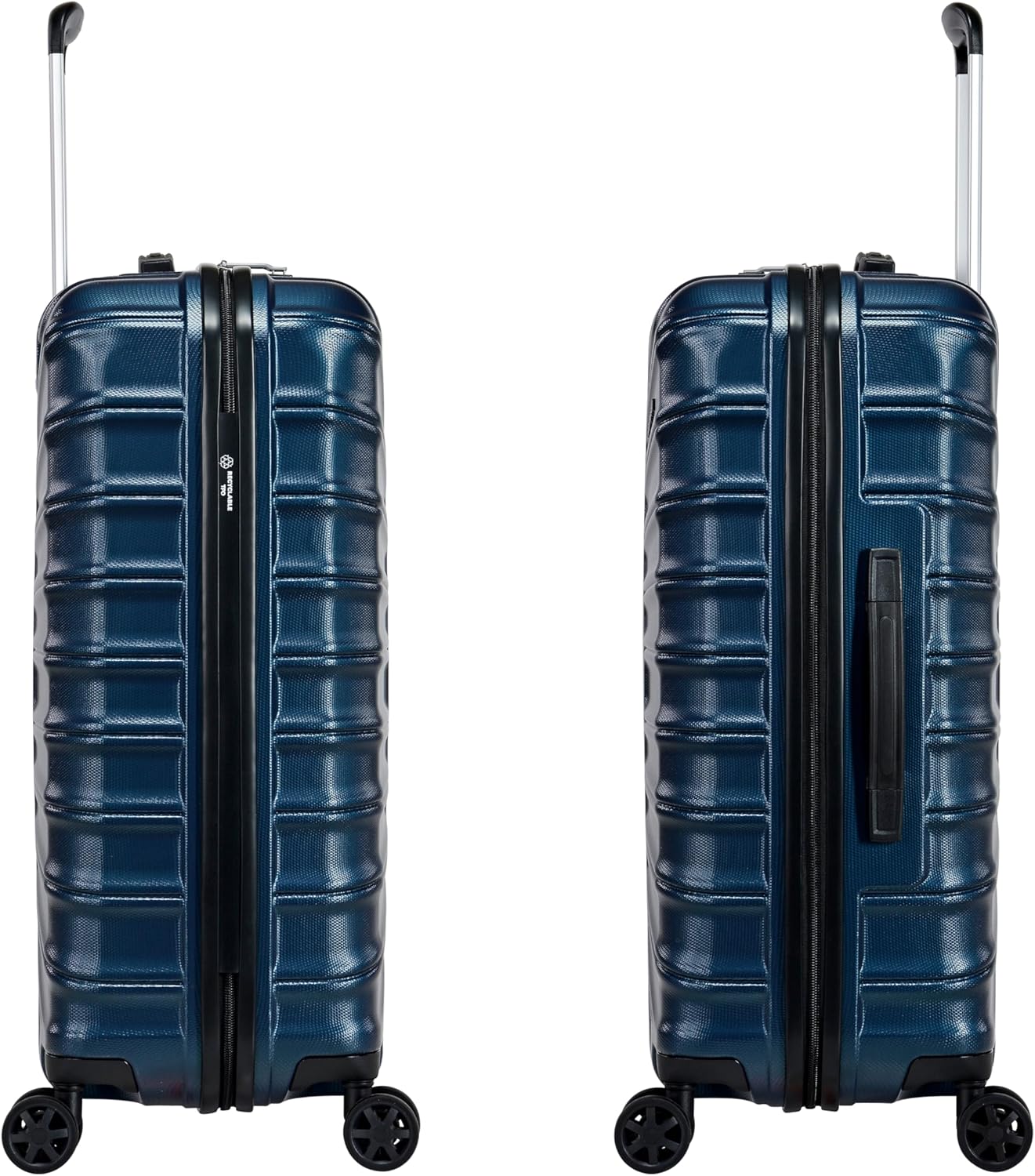 Eminent KK30 24-Inch TPO Ultra-Light Fashion Checked Luggage with Safe Zipper, TSA Lock & Double Spinner Wheels – DK Navy - Image 3