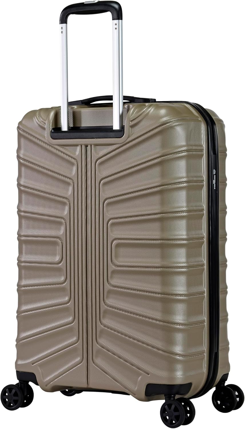 Eminent KK30 TPO Ultra-Light Checked Luggage – Safe Zipper, TSA Lock & 360° Spinner Wheels, Gold Champagne, 24-Inch - Image 2