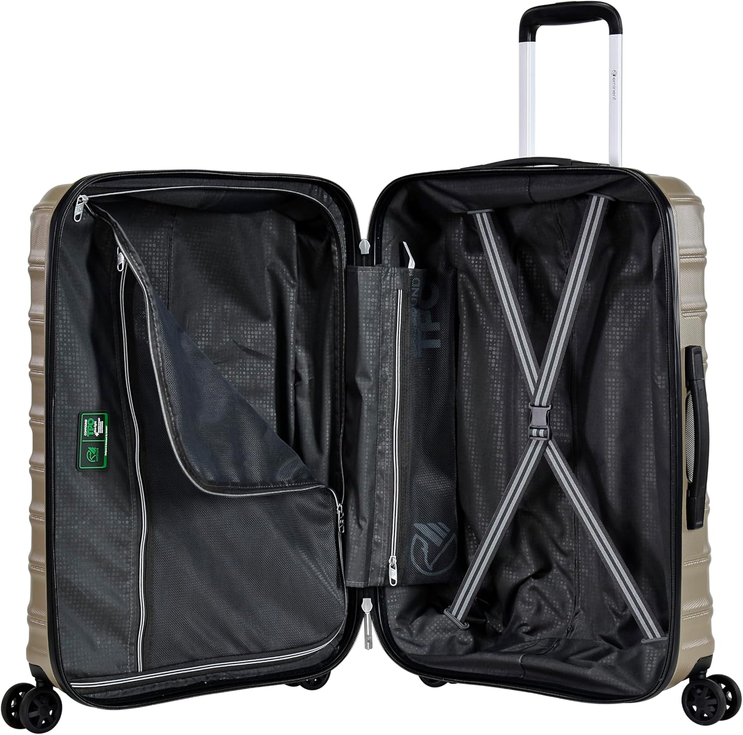 Eminent KK30 TPO Ultra-Light Checked Luggage – Safe Zipper, TSA Lock & 360° Spinner Wheels, Gold Champagne, 24-Inch - Image 6