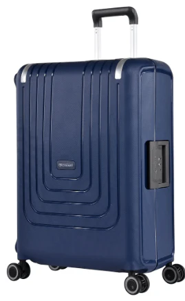 Eminent Vertica B0006 26-Inch Polypropylene Hard Case Lightweight Luggage with Double Spinner Wheels & TSA Lock – Blue