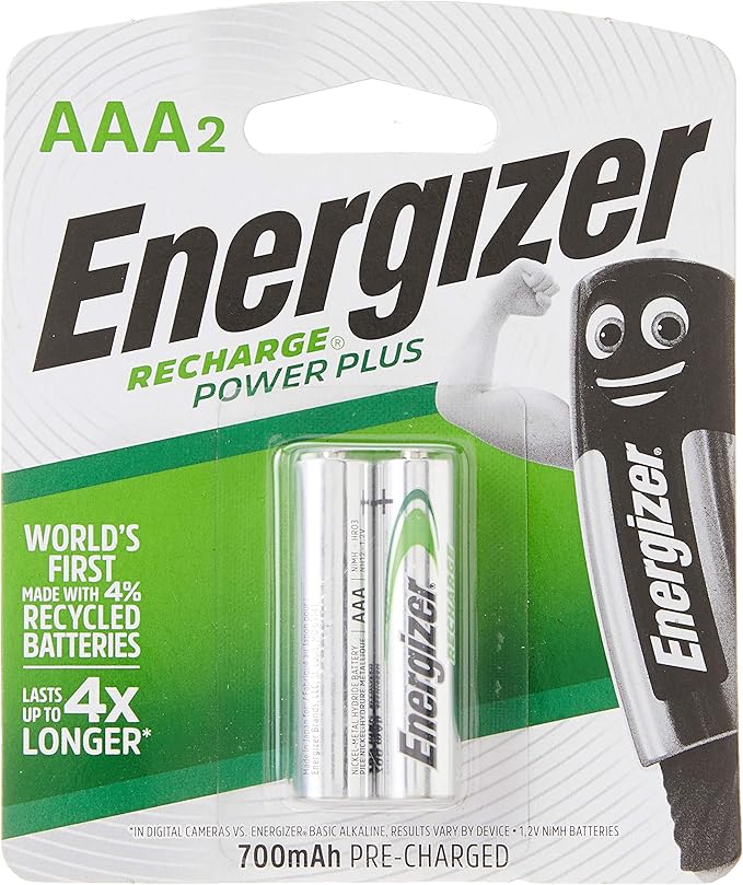ENERGIZER AAA Rechargeable Battery 700mAh, Pack of 2