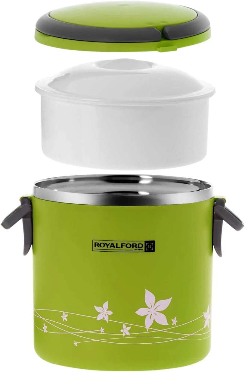 Royalford Lunch Box, Green Color, 1800Ml - Image 2