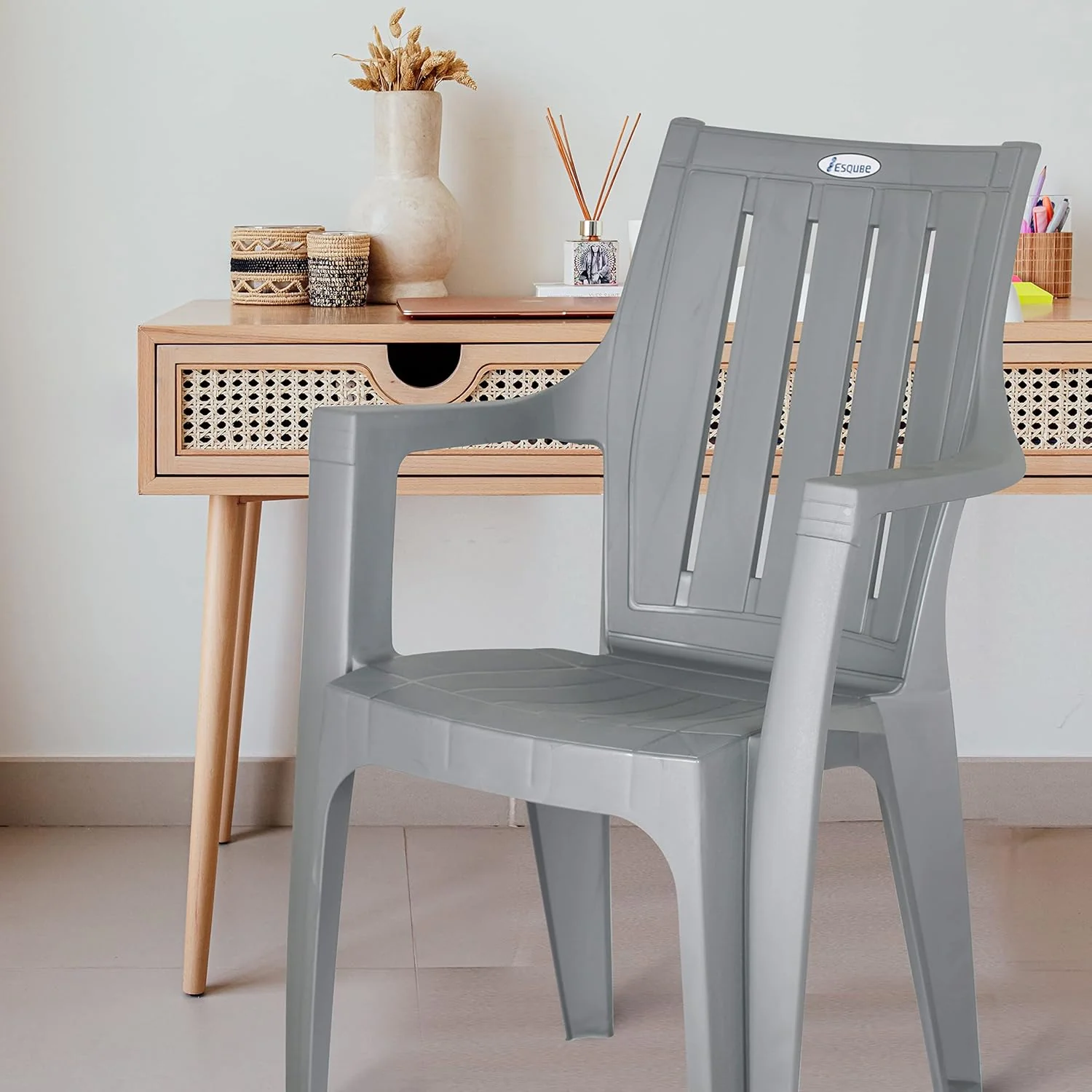Escube Neptune Plastic Chair 38D x 38W x 55H centimeters, Assorted Color - Image 2