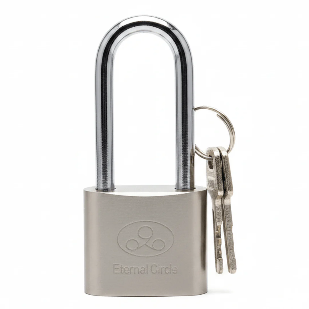 Eternal Circle Heavy-Duty Solid Brass Padlock — 40mm