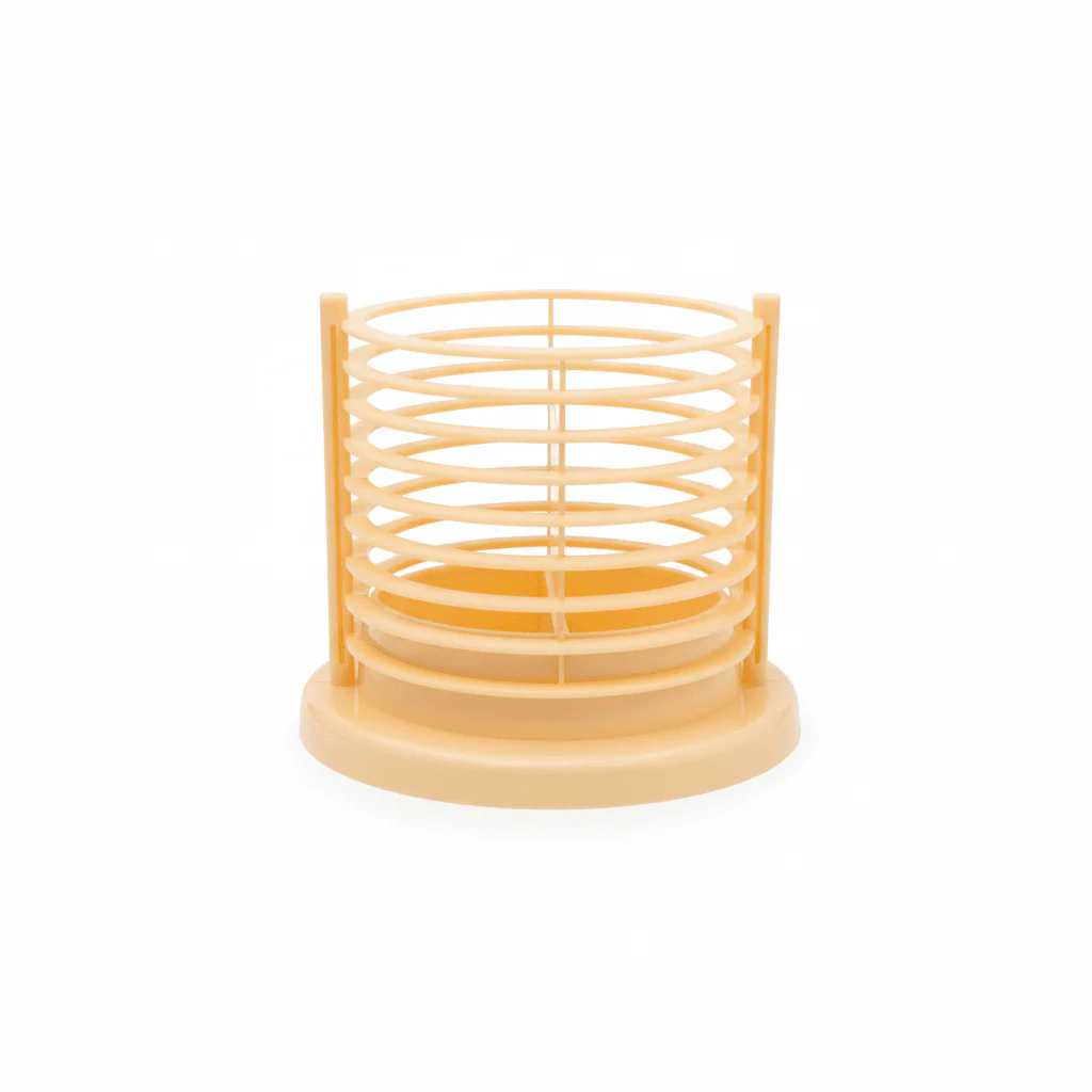Exclusive Melody 2-Compartment Plastic Round Cutlery Stand12cm*9cm, Assorted Color