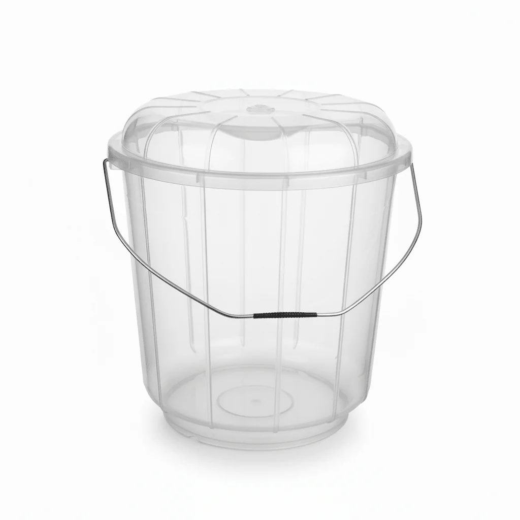 Exclusive TSP Bucket 18Liter with Lid, Plastic, Clear & Transparent