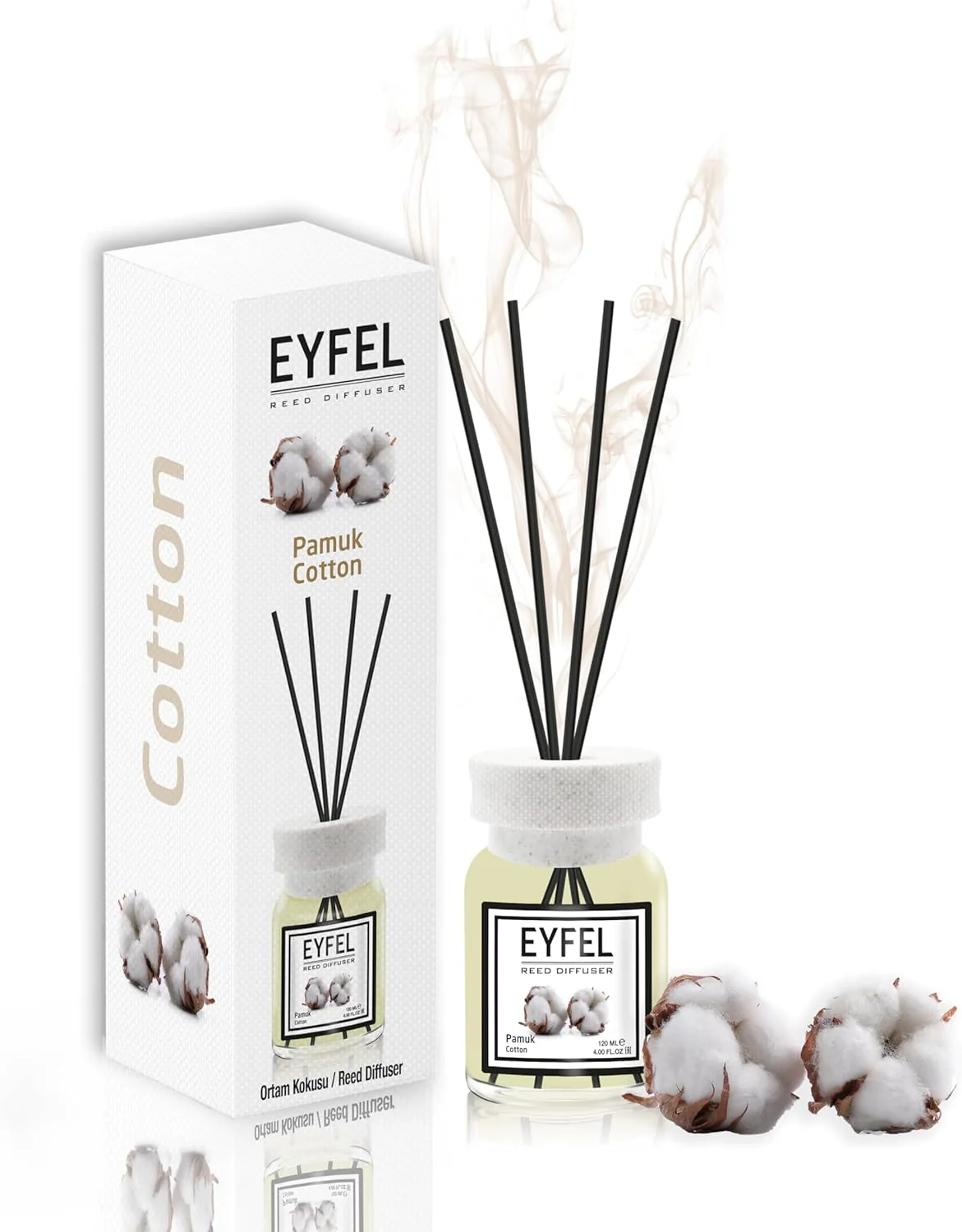 Eyfel Reed Diffuser, Cotton- 120ml - Image 4