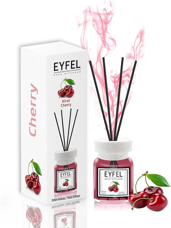 Eyfel Reed Diffuser for Home Ð Cherry Reed Diffuser Set 4.00 fl oz Oil Diffuser Sticks, Bathroom Diffuser, Oil Reed Diffuser, Scented Sticks, Oil Diffuser Sticks, Reed Diffuser for Bathroom' - Image 3