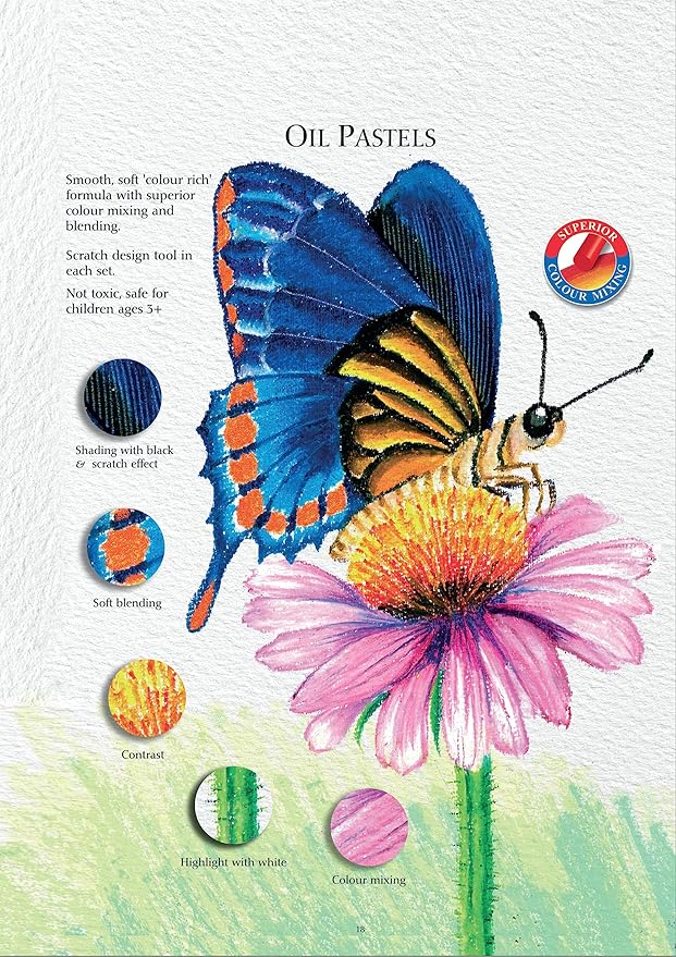 Faber-Castell 12-Piece Oil Pastels Set Multicolour - Image 3