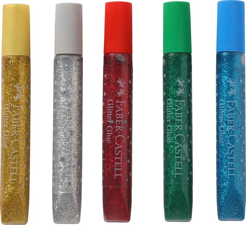 Faber Castell 6pcs Glitter Glue, Multicolor - Image 2