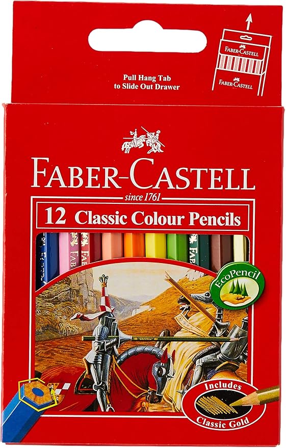 Faber-Castell Classic Colour Pencils 12 Half-Size In A Cardboard Box - Image 3