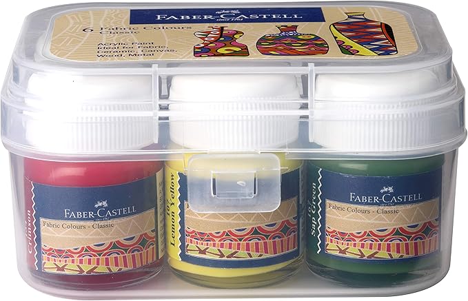 FABER-CASTELL  Fabric Colors - 6 Shades 10ml - Image 2