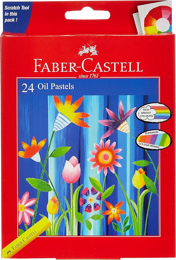 Faber-Castell Oil Pastels 24 Color 60Mm Round