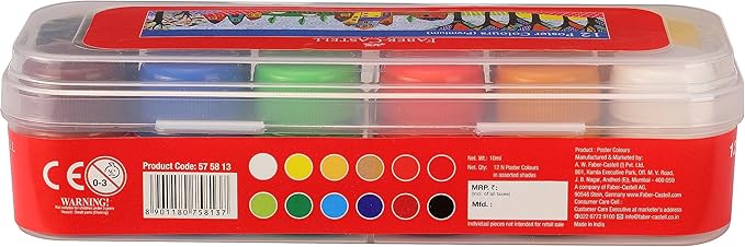 FABER CASTELL Premium Poster Colors 12X10Ml - Image 3