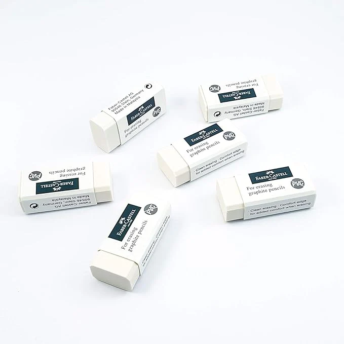 Faber-Castell Pvc Free Eraser Big Poly Bag Of 8Pc, Multicolor, Cx Colour, 188964 - Image 2