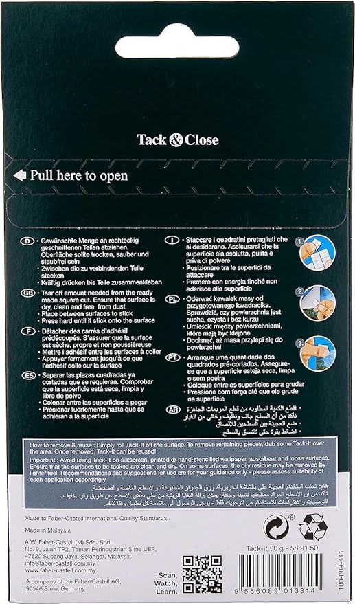 Faber-Castell Reusable Multi Purpose Adhesive Tack It 50Gm White, F589150 - Image 4