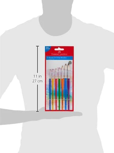 Faber-Castell Synthetic Hair Paint Brushes Round 7Pc (0,2,4,6,8,10,12) - Image 4