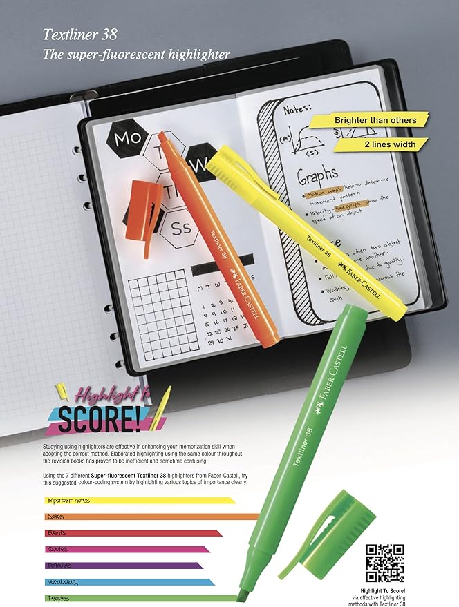 Faber-Castell Textliner 38 Highlighter 6-Pieces, Multicolor - Image 5