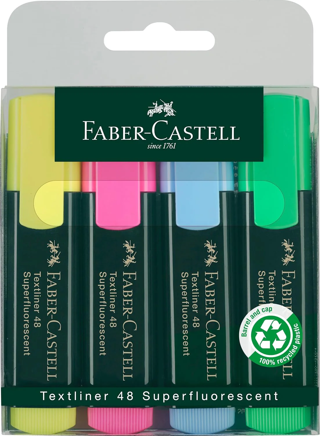 Faber-Castell Textliner Chisel Tip Highlighter Refill-4Pcs