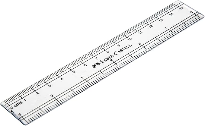 Faber Castell Transparent Plastic Ruler 15Cm Bx/10
