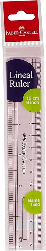 Faber Castell Transparent Plastic Ruler 15Cm Bx/10 - Image 2