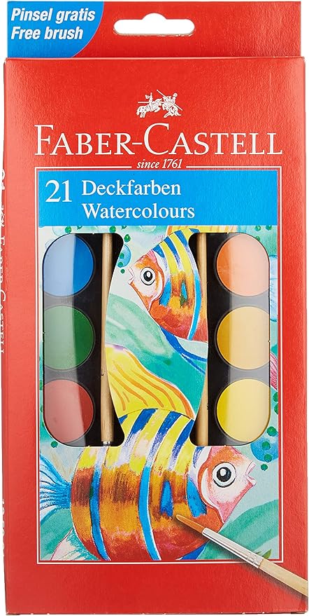 Faber-Castell Watercolor Tablets (Set Of 21 Colors)