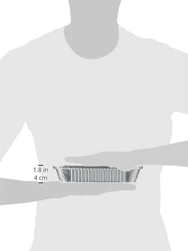 Falcon 10pcs Rectangular Aluminium Container With Lid 1050ml - 83120 - Image 3