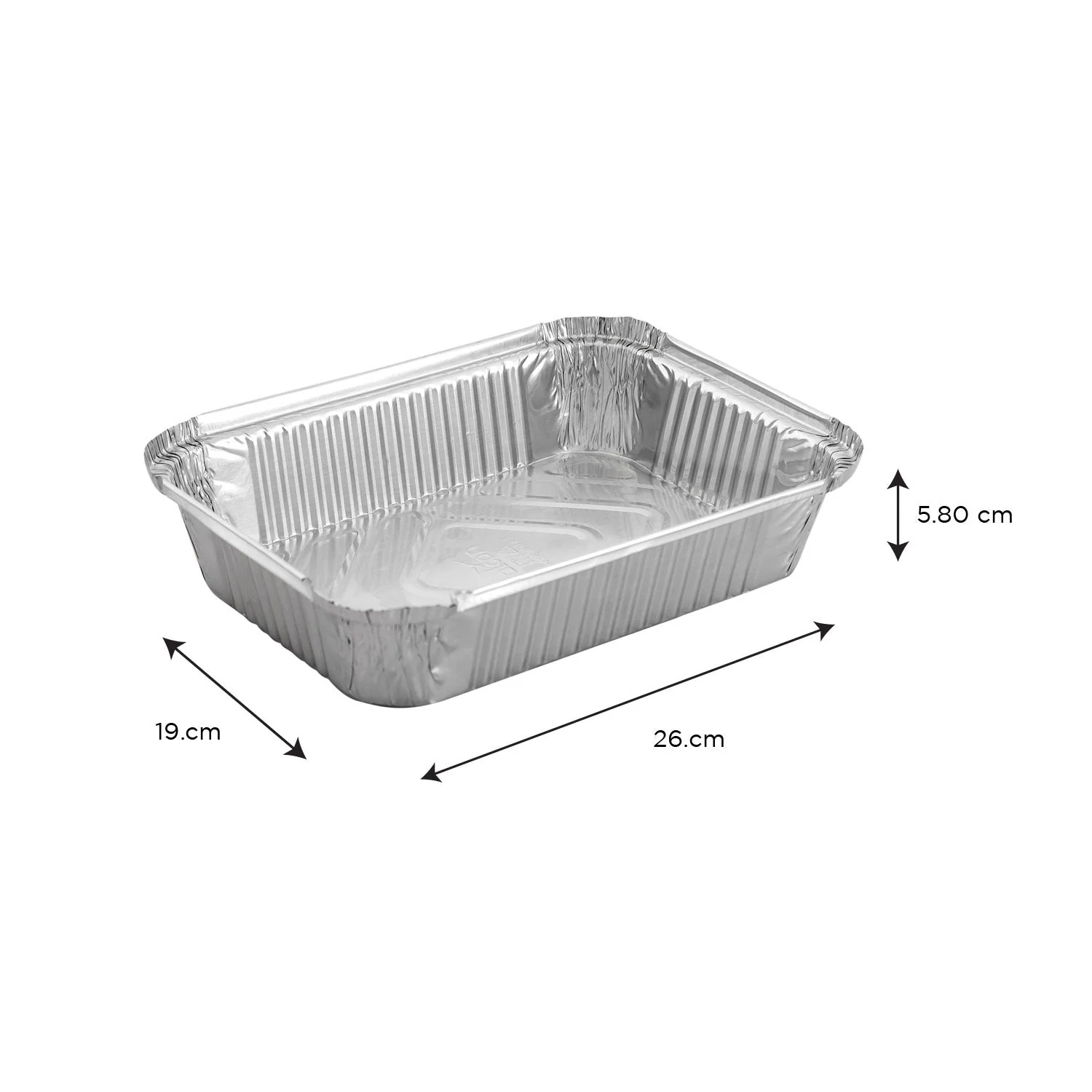 Falcon 12pcs Rectangular Aluminium Container with Lid 19cm*26cm*5.8cm -83185 - Image 2